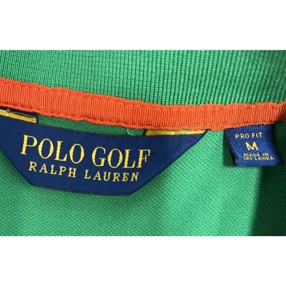 Polo Ralph Lauren Pro Fit GOLF Polo Neck T-Shirt Green Men Size Medium - Picture 7 of 7